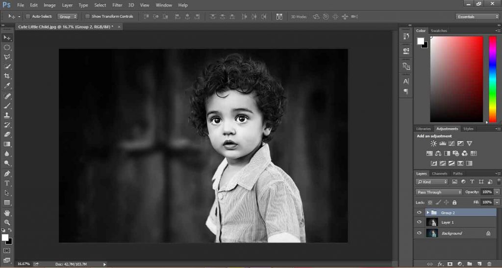 how to make black and white photos in photoshop