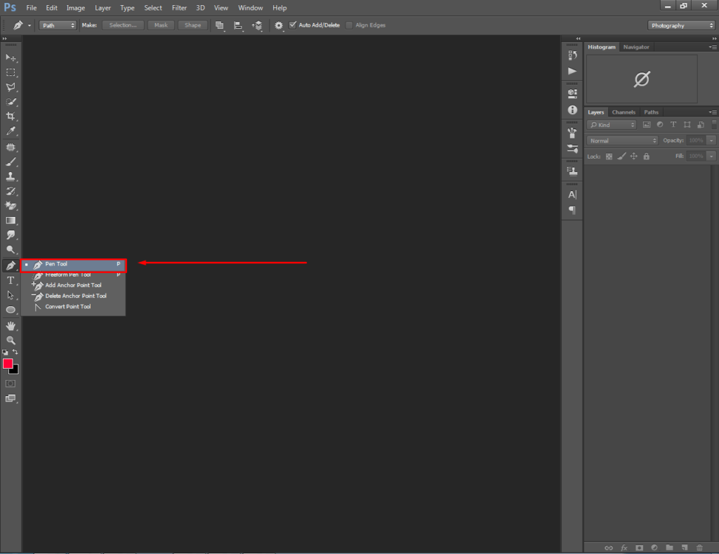how to use pen tool in photoshop