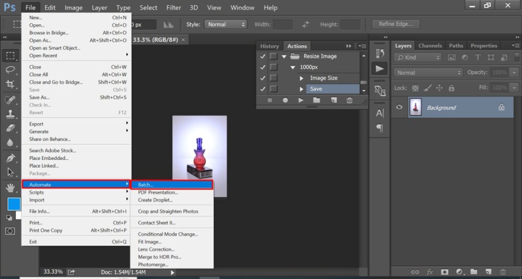 how to resize an image without losing quality in photoshop