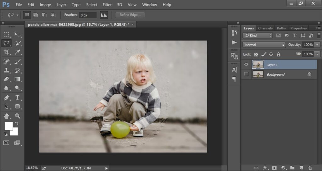 blur background photoshop online