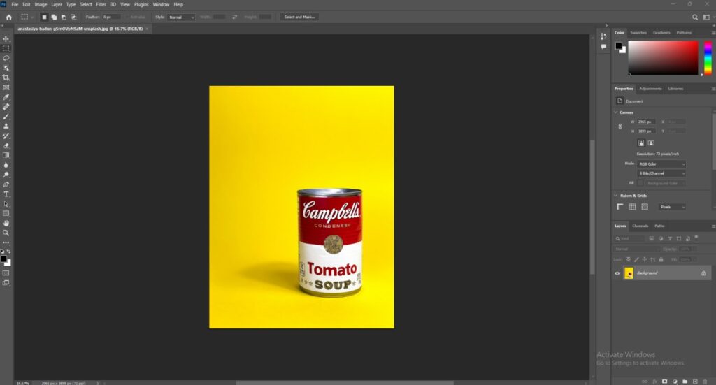 how to add background in photoshop